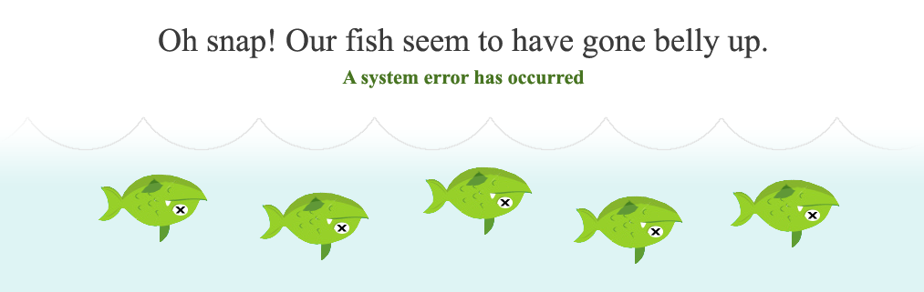 system error page