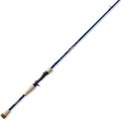 The St. Croix Legend Tournament bass fishing rod against a white background.