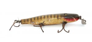 Old fishing lure with crazing
